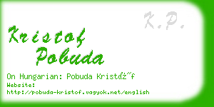 kristof pobuda business card